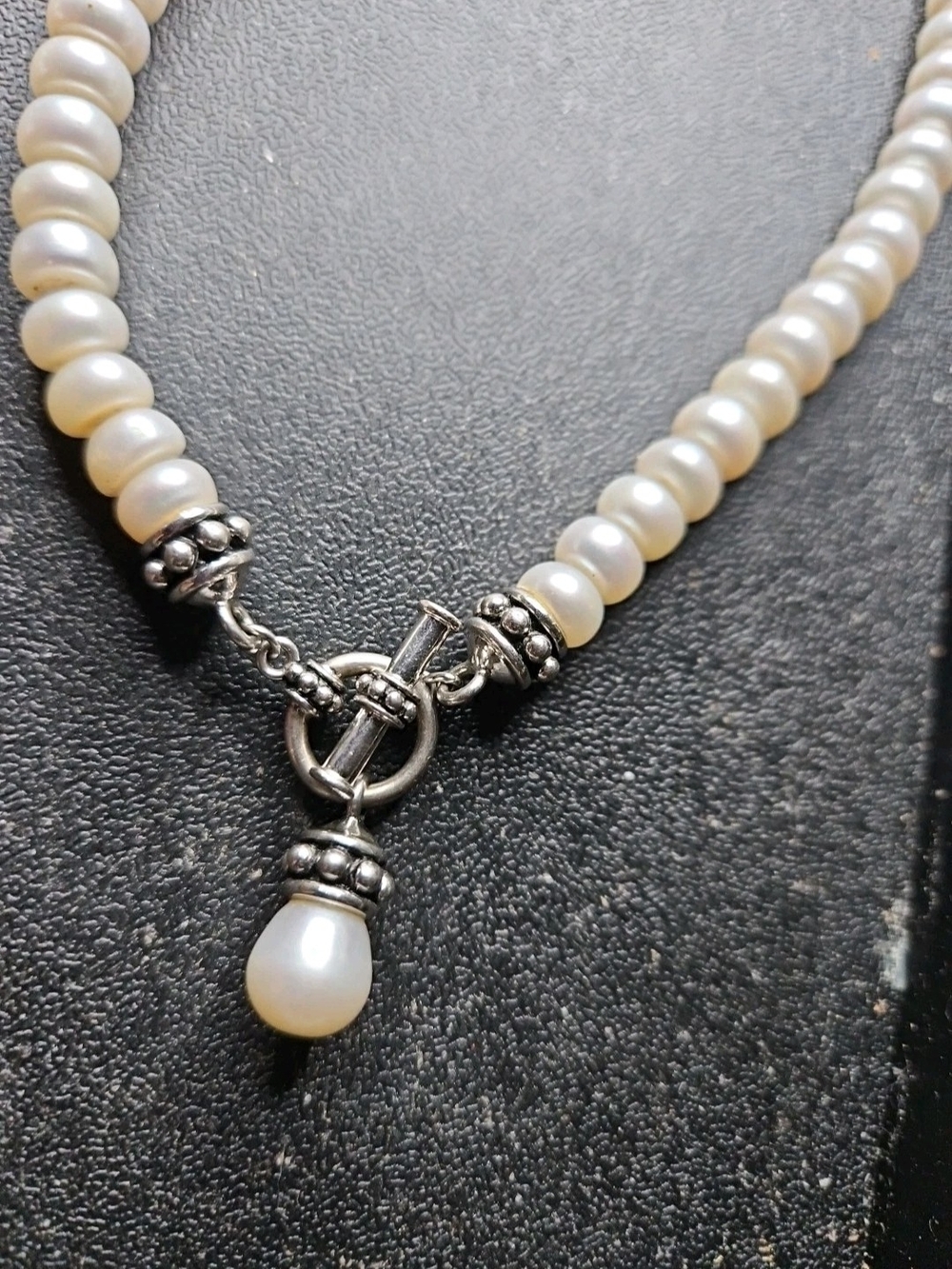 Honora Rondelle Pearl & Sterling Silver Toggle Necklace & Bypass Bracelet Set - Picture 5 of 15
